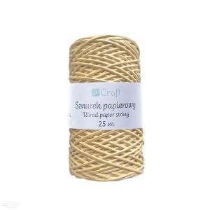 Sznurek papierowy dpCraft z drucikiem Kraft, 25m